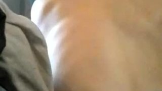 Teen blowjob and throat rub with doggystyle pov